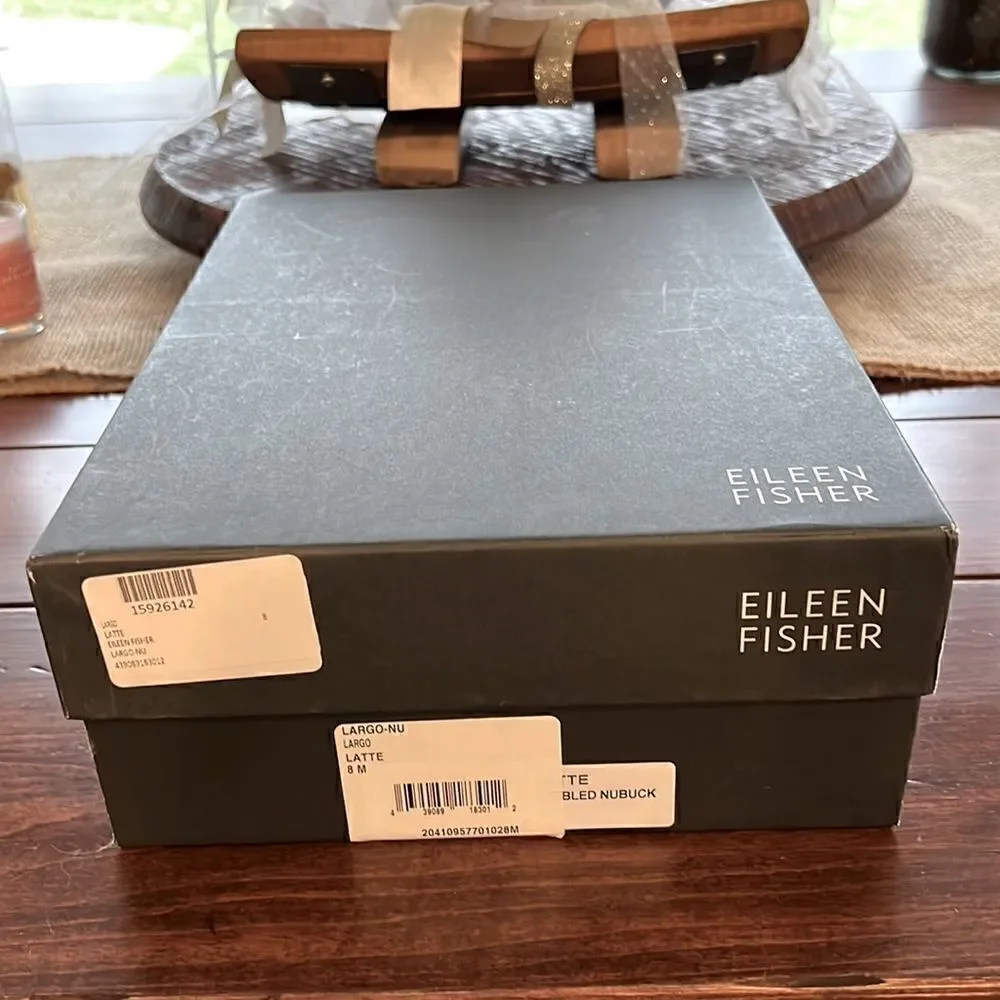 Eileen Fisher suede nude espadrilles size 8 extremely comfortable w/ box & bag